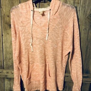 Light pink hoodie with Lace detail